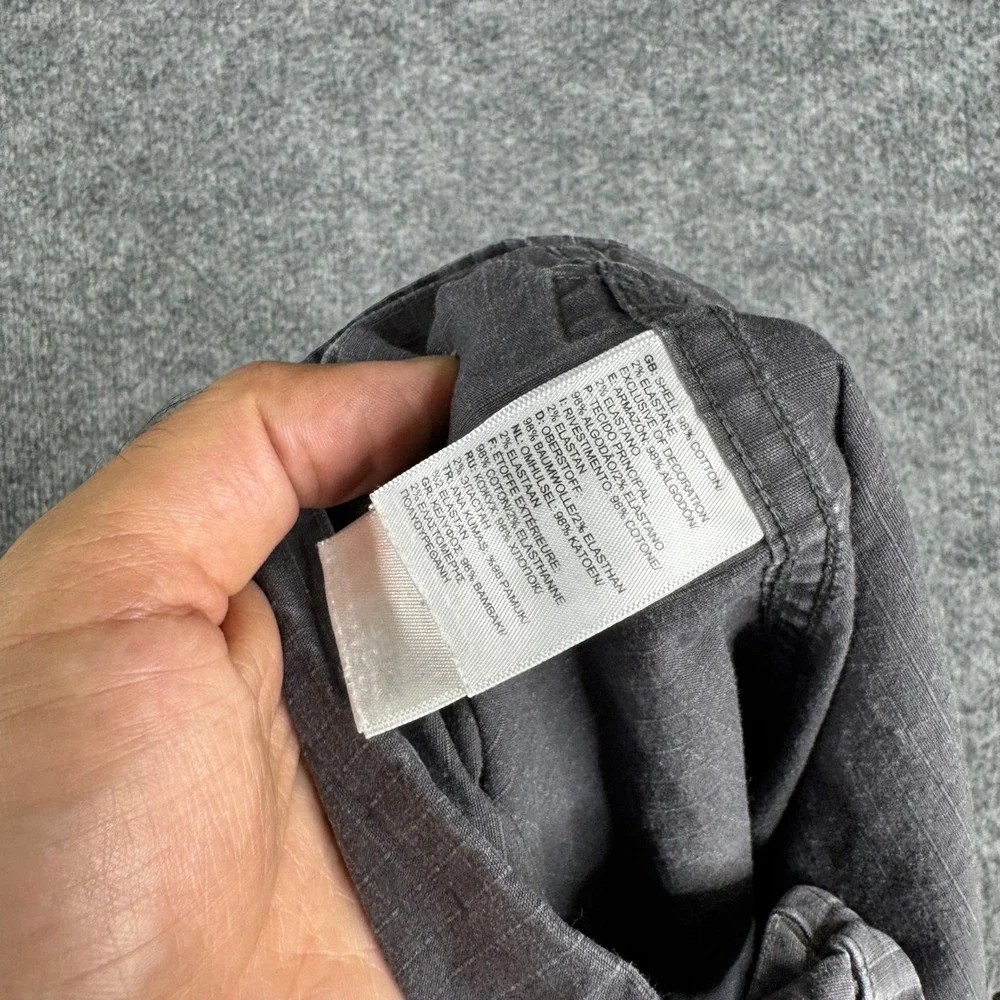 The North Face Shirt Mens S Gray Ripstop Short Sleeve Button Down Pockets